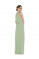 Best High Neck Scarf Tie Blouson Bodice Maxi Bridesmaid Dress with Front Slit Sydney