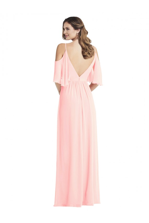 Best Cold Shoulder Draped Wrap Maxi Bridesmaid Dress Sydney