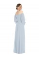 Best Off the Shoulder Puff Sleeve Maxi Formal Bridesmaid Dress with Front Slit Sydney