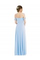 Best Off the Shoulder Draped Neckline Maxi Formal Bridesmaid Dress Sydney