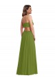 Best Ruffled Chiffon Cutout Maxi Bridesmaid Dress Sydney