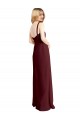 Best Square Neckline Soft A-Line Chiffon Bridesmaid Dress with Side Slit Sydney