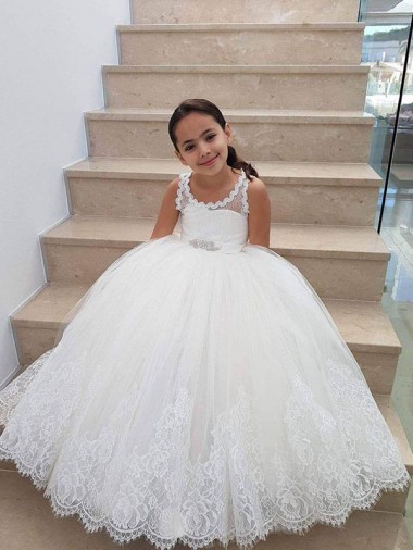 Best Ivory Ball Gown Floor Length Flower Girl Dress Sydney