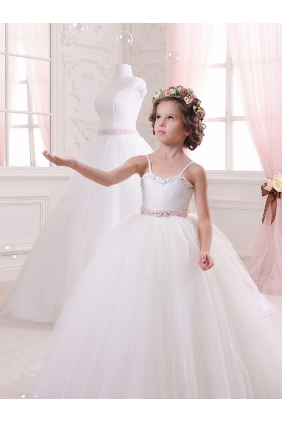 Best Ivory Ball Gown Sweetheart Chapel Train Sleeveless Flower Girl Dress Sydney