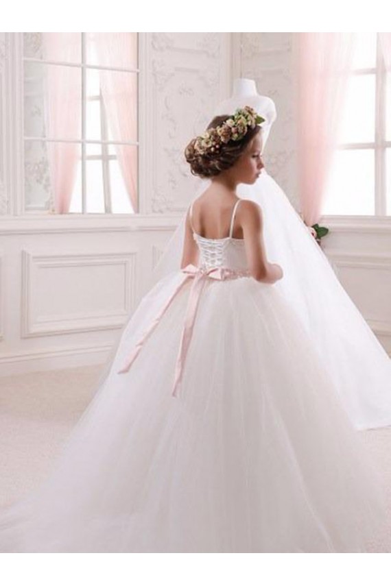 Best Ivory Ball Gown Sweetheart Chapel Train Sleeveless Flower Girl Dress Sydney