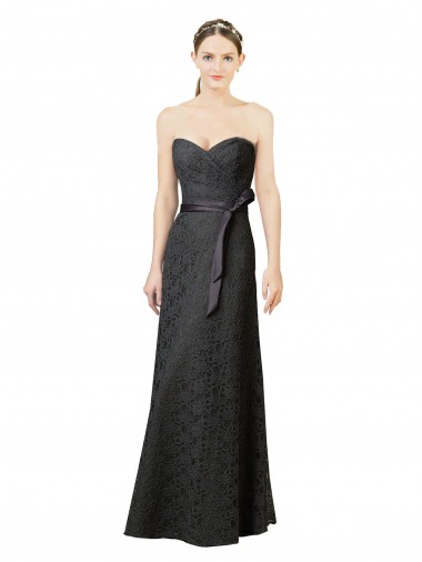 Best Strapless Lace Bridesmaid Dress with Sweetheart Neckline Sydney