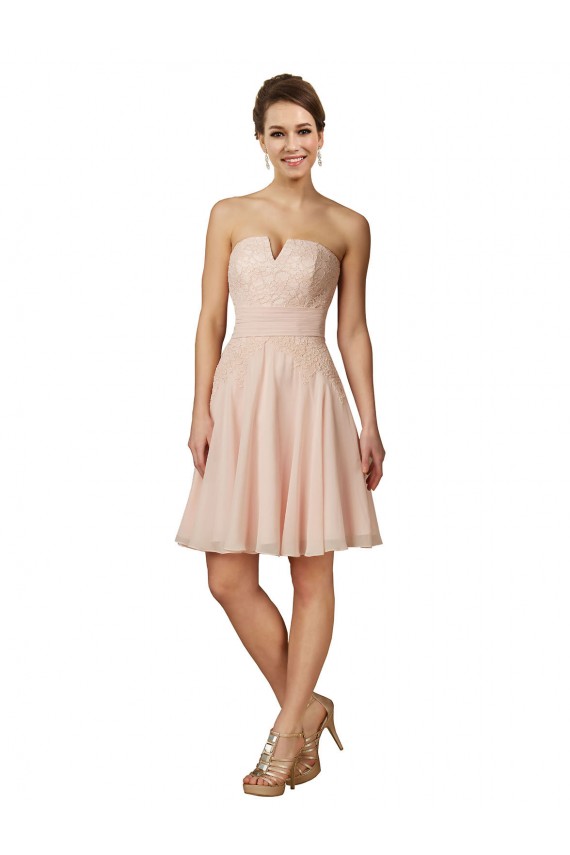 Best Lace and Chiffon Bridesmaid Dress / Cocktail Dress with Unique Neckline Sydney