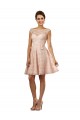 Best Short Knee Length Lace Bridesmaid Dress with Matching Chiffon Tie Sash Sydney