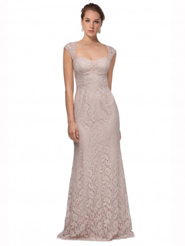Best Sweetheart Neckline Cap Sleeves Lace Bridesmaid Dress / Prom Dress with Twist Sydney