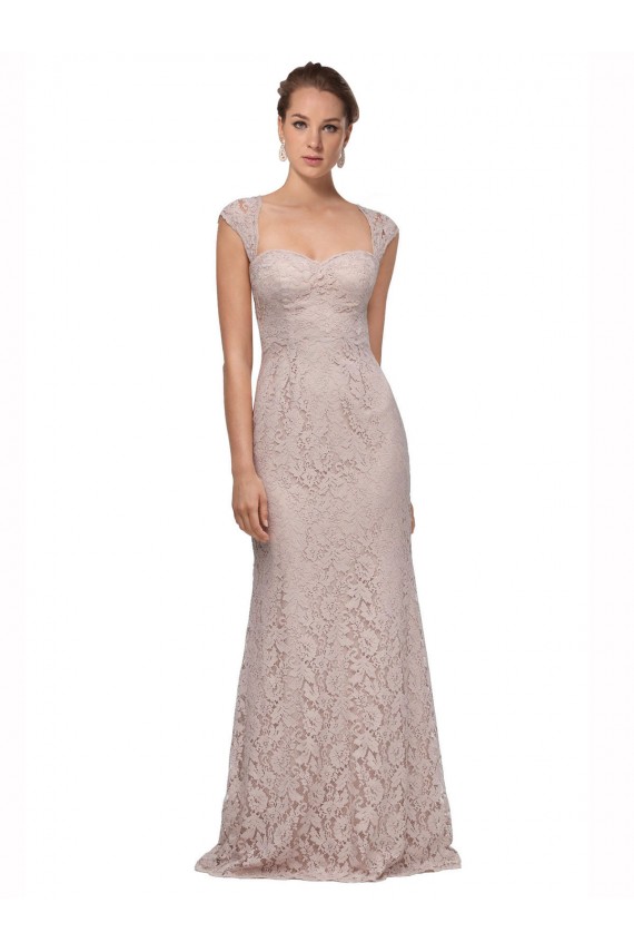 Best Sweetheart Neckline Cap Sleeves Lace Bridesmaid Dress / Prom Dress with Twist Sydney