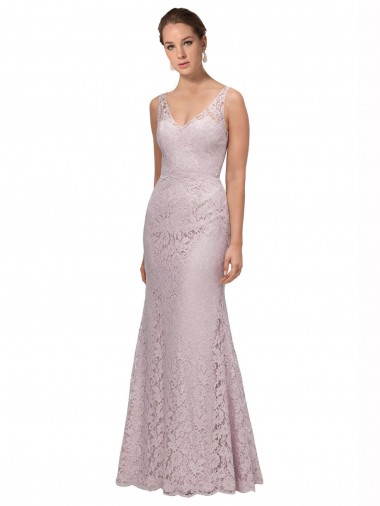 Best Lace V-Neckline Long Full Length Bridesmaid Dress / Prom Dress Sydney