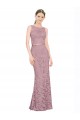 Best Sleeveless Crop Top High Neck Mermaid Lace Bridesmaid Dress / Prom Dress Sydney