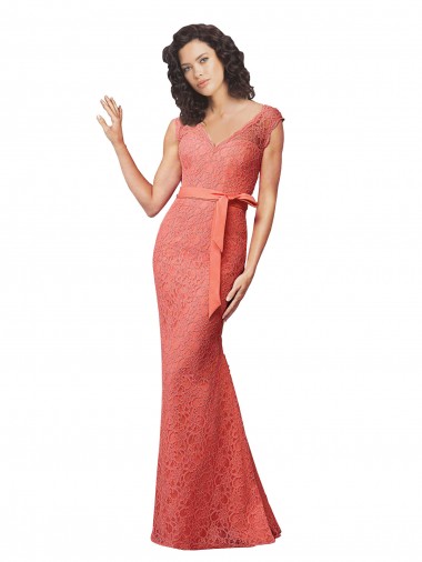 Best Mermaid Long V-Neck Lace Bridesmaid Dress with Open Back Sydney