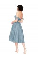 Best Off the Shoulder Sweetheart Chantilly Lace Midi Length Cocktail Bridesmaid Dress Sydney