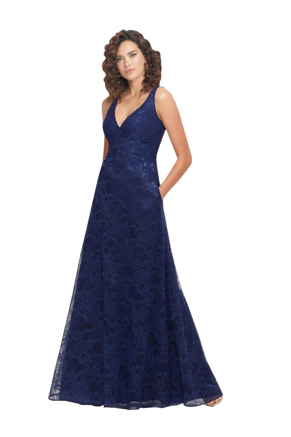 Best Chantilly Lace V-Neck Bridesmaid Dress Sydney