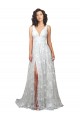 Best Plunging V-Neckline Wedding Dress with Slit Sydney