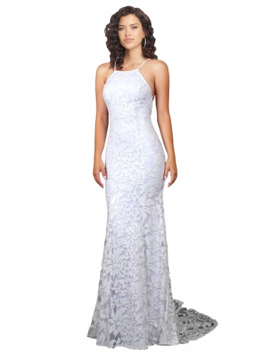 Best Mermaid Fitted High Neck Low Back Fishtail Wedding Dress Sydney
