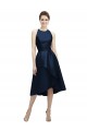 Best Halter Neck Short Tea Length Sleeveless Satin Bridesmaid Dress Sydney