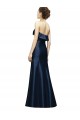 Best Long Strapless Satin Bridesmaid Dress with Pleated Cuff Neckline Sydney