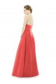 Best Sheer V-Neck Tulle Illusion Long Satin Bridesmaid Dress Sydney