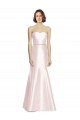 Best Long Sweetheart Satin Bridesmaid Dress with Slim Beaded Sash Sydney
