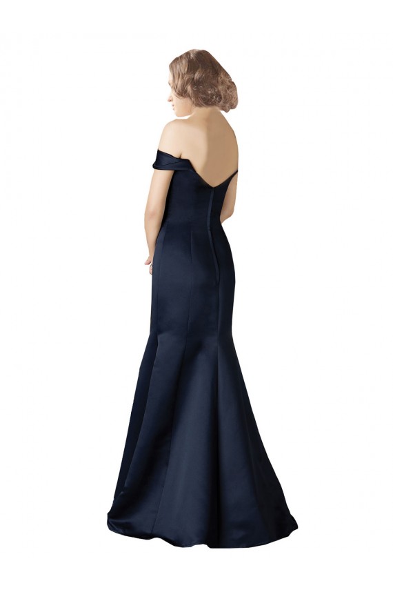 Best Fit and Flare Satin Bridesmaid Dress / Prom Dress with Off the Shoulder Neckline Sydney