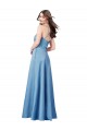 Best Crossing Strap Back Pleated Bodice Long Formal Satin Bridesmaid Dress / Prom Dress Sydney