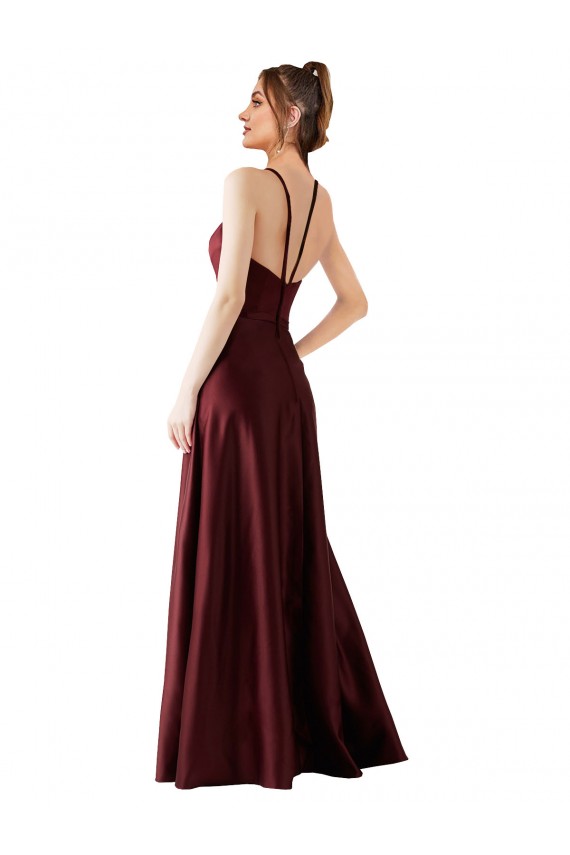 Best Sleek Satin Bridesmaids Dress with Pockets Sydney