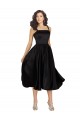 Best Short Cocktail Length Square Neck Satin Bridesmaid Dress / Prom Dress with Beading Sydney