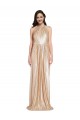 Best Floor Length Halter Neck Sparkling Formal Sequin Bridesmaid Dress / Prom Dress with Pleats Sydney