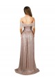Best Strapless Scoop Neck Off the Shoulder Long Formal Sequin Bridesmaid Dress / Prom Dress with High Slit Sydney