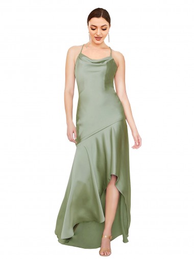Best Formal Silky Satin Bridesmaid Dress / Prom Dress with Bias Cut Skirt Sydney