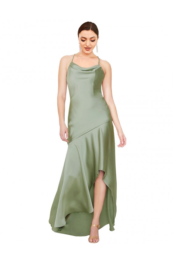 Best Formal Silky Satin Bridesmaid Dress / Prom Dress with Bias Cut Skirt Sydney