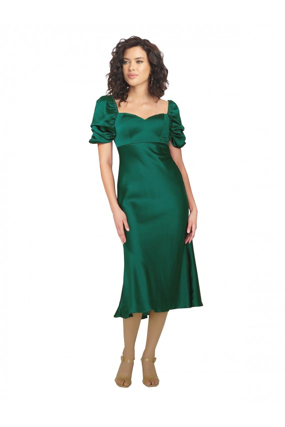 Best Ruched Sleeve Formal Silky Satin Bridesmaid Dress / Prom Dress Sydney