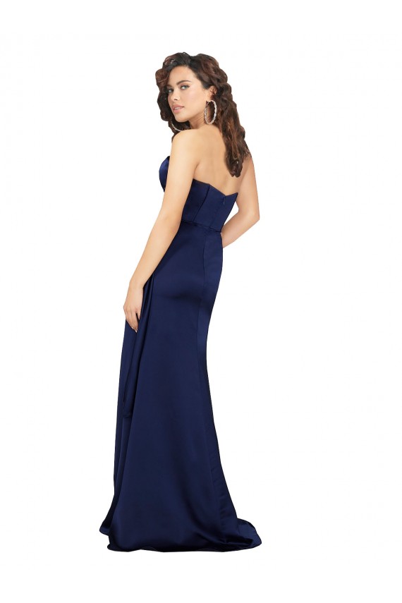 Best Floor Length Wrap Skirt Formal Silky Satin Bridesmaid Dress / Prom Dress Sydney