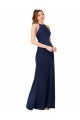 Best High Neck Satin Bridesmaid Dress / Prom Dress with Strappy Back Sydney