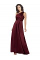 Best One Shoulder Formal Silky Satin Bridesmaid Dress / Prom Dress with Subtle Pleats Sydney