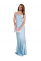 Best Open Back with Ties Cowl Neck Sheath Formal Silky Satin Long Bridessmaid Dress Sydney