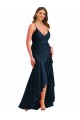Best Pleated Wrap Ruffled High Low Formal Silky Satin Bridesmaid Dress / Prom Dress Sydney