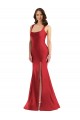 Best Square Neck Formal Silky Satin Mermaid Bridesmaid Dress / Prom Dress with Side Slit Sydney