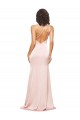 Best Full Length Ruched Formal Silky Satin Bridesmaid Dress / Prom Dress with Low Back and High Split Sydney