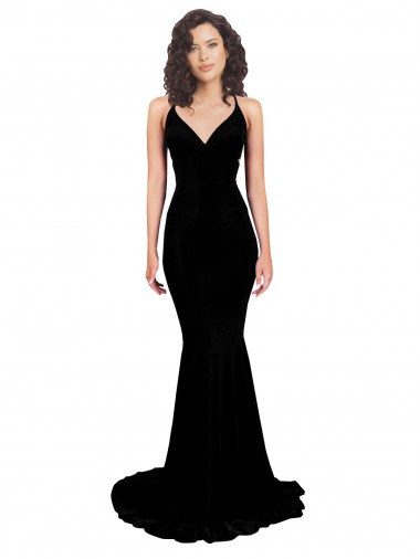 Best Fishtail Shaped V-Neck Open Back Formal Spandex Bridesmaid Dress / Prom Dress Sydney