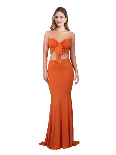 Best Strapless Bandeau Bodice Long Formal Spandex Bridesmaid Dress / Prom Dress Sydney
