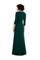 Best Floor Length 3/4 Sleeves V-Back Draped Wrap Formal Maxi Spandex Bridesmaid Dress / Prom Dress Sydney