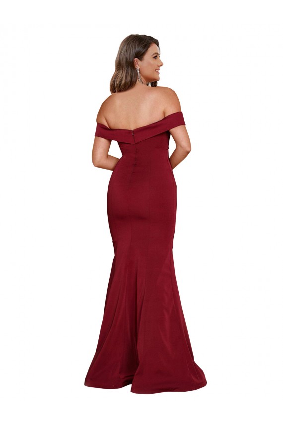 Best Off Shoulder Sleeves Sweetheart Neckline Long Formal Spandex Bridesmaid Dress / Prom Dress Sydney