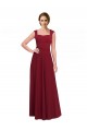 Best Square Neck Subtle Cap Sleeeves Crepe Bridesmaid Dress / Prom Dress Sydney