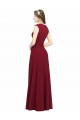 Best Square Neck Subtle Cap Sleeeves Crepe Bridesmaid Dress / Prom Dress Sydney