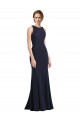 Best High Neck Sheath Long Crepe Bridesmaid Dress / Prom Dress Sydney