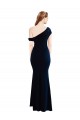 Best Draped Off the Shoulder Fitted Formal Crepe Bridesmaid Dress / Prom Dress Sydney