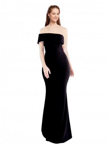 Best Asymmetrical Draped Off the Shoulder Banded Formal Crepe Bridesmaid Dress / Prom Dress Sydney